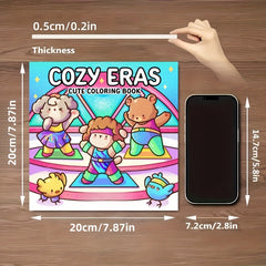 Cozy Eras Coloring Book for Kids Yoga Pose Scenes with Adorable Animals