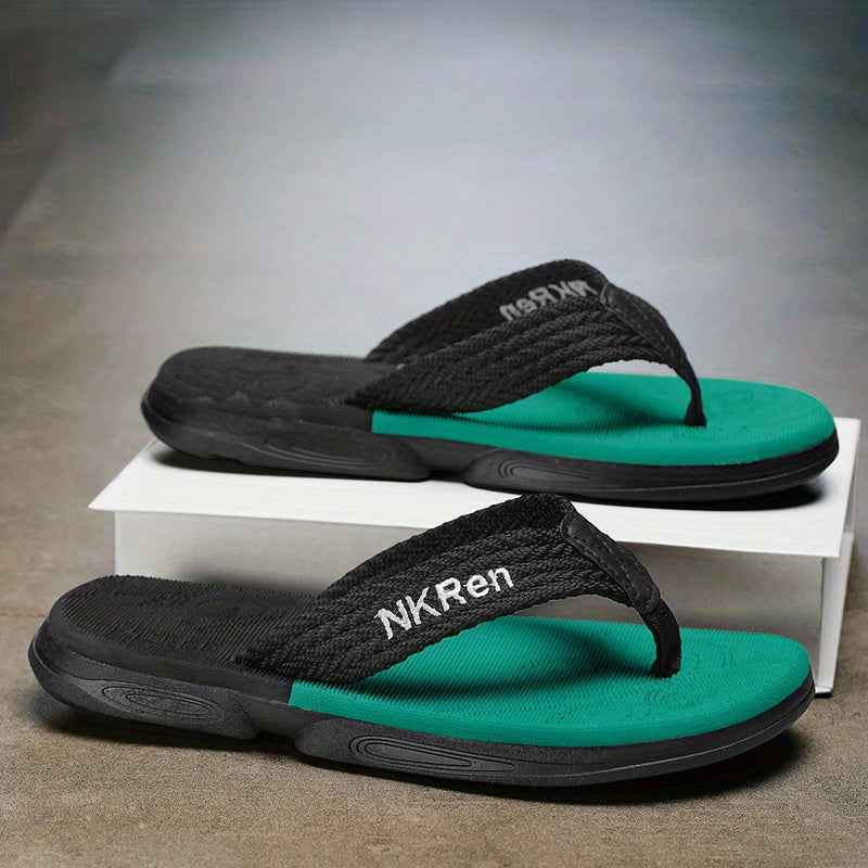 Men's Casual Slip On Flip Flops with Arch Support Lightweight Non-slip Sandals