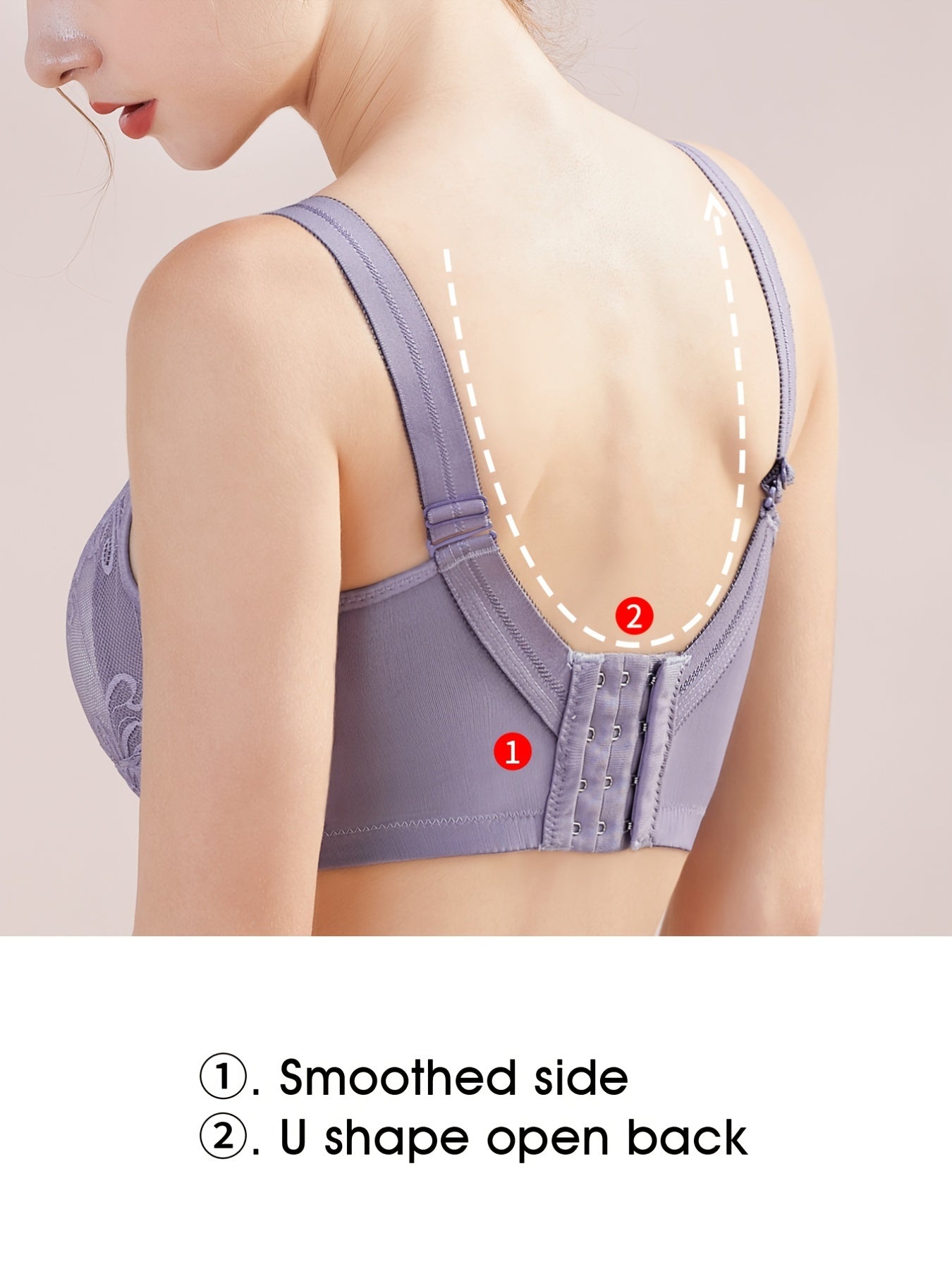 Lace Wireless Bra: Comfy Full Coverage Wide Straps