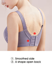 Lace Wireless Bra: Comfy Full Coverage Wide Straps