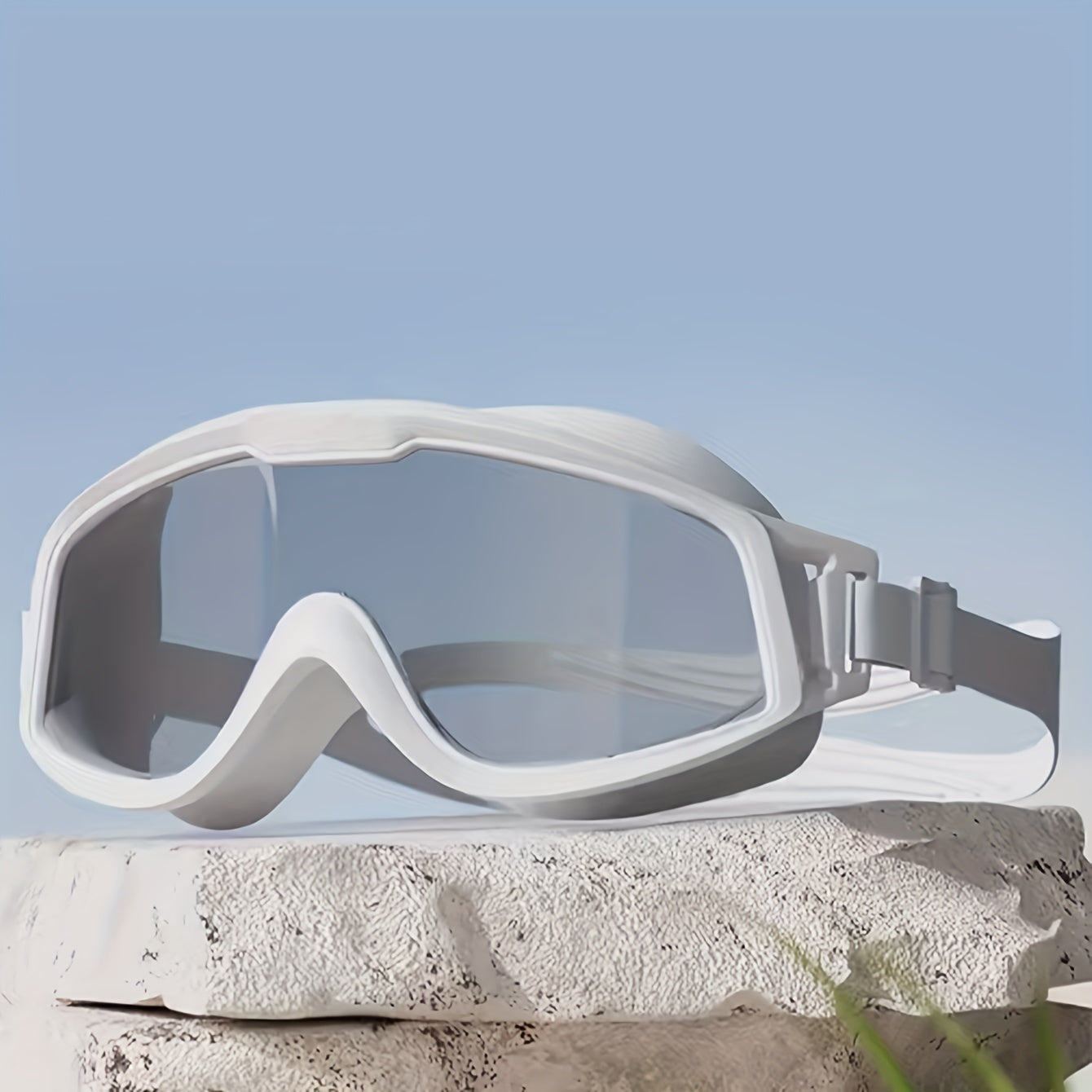 Anti-fog Waterproof Swimming Goggles PC Silicone Large Frame