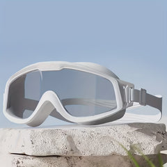Anti-fog Waterproof Swimming Goggles PC Silicone Large Frame
