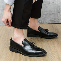 Men's Brogue Tassel Loafer Shoes Casual Slip-On Spring Summer
