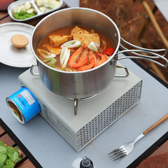 3pcs Outdoor Stainless Steel Cookware Set for Camping