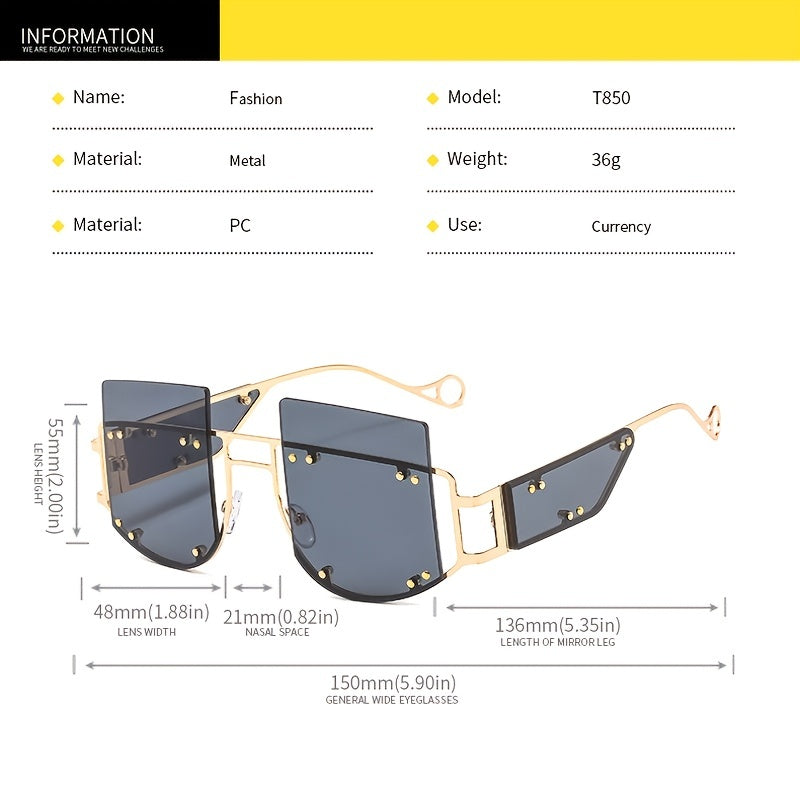 T850 Metal Punk Style Sunglasses For Men