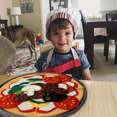 Kids' Pizza Toy Set Kitchen Pretend Play Food Game Flannel Vegetable