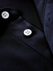 Men's Solid Long Sleeve Lapel Sports Shirt Top