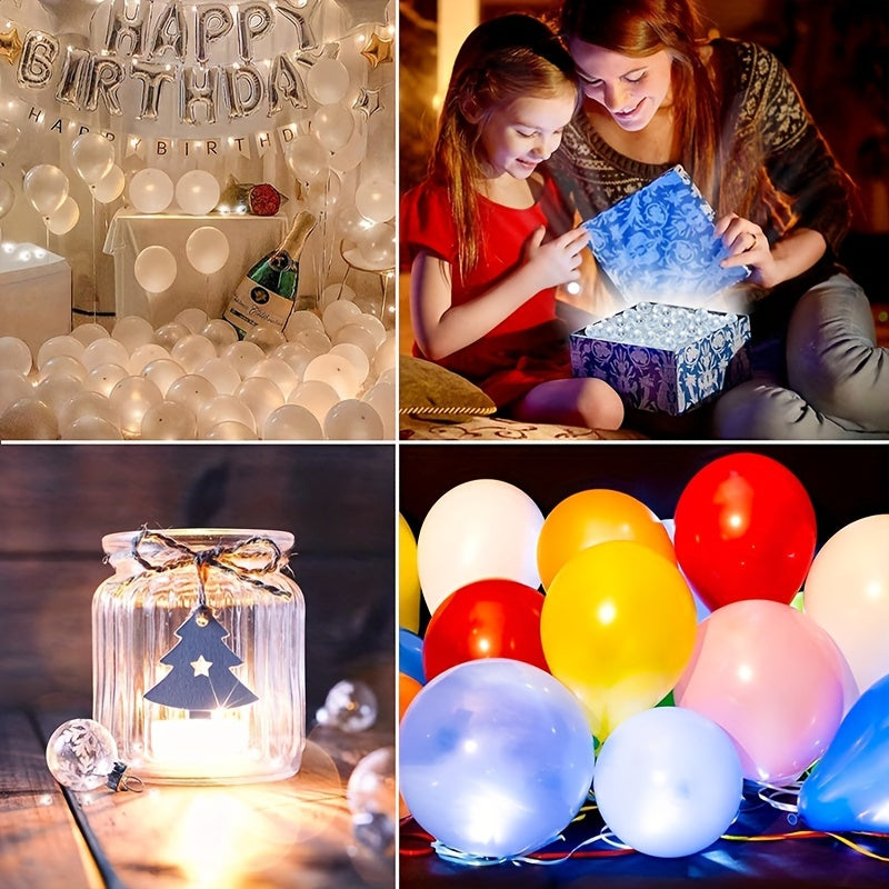 10pcs Multicolor LED Balloon Light Rainbow Mini Ball Light For Party Event