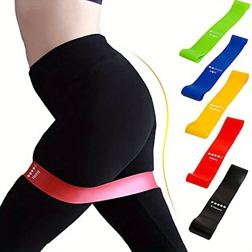 5pcs Resistance Loop Bands for Workout Legs Arms, Different Levels