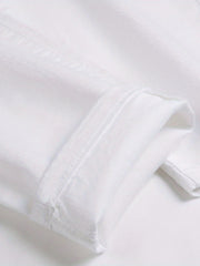 Men's Solid Denim Pants Outdoor Wear For Spring And Fall