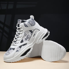Men's Chunky Shoes Comfy Non Slip Lace Up Casual Sneakers For Outdoor Activities