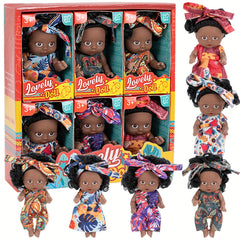 6pcs Fairy Princess Doll Set with Pajamas, 4 Animal Youngsters Dolls