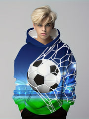 Kids Flying Football 3D Print Hoodie Dinosaur Tyrannosaurus Street Wear