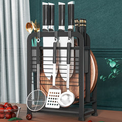 1pc Storage Rack Cutting Board Kitchen Countertop Chopsticks Pot Lid Holder