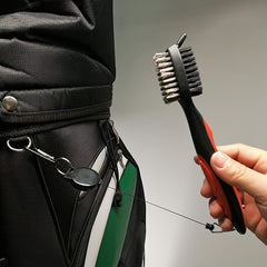 2 Pack Golf Club Brush Groove Cleaner with Retractable Zip Line