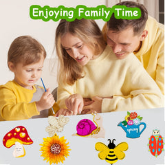 Wooden Animal Crafts Set for Kids - 288pcs Creative Toy