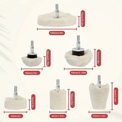 6pcs Polishing Wheel For Drill Metal Aluminium Stainless Steel Chrome Glass