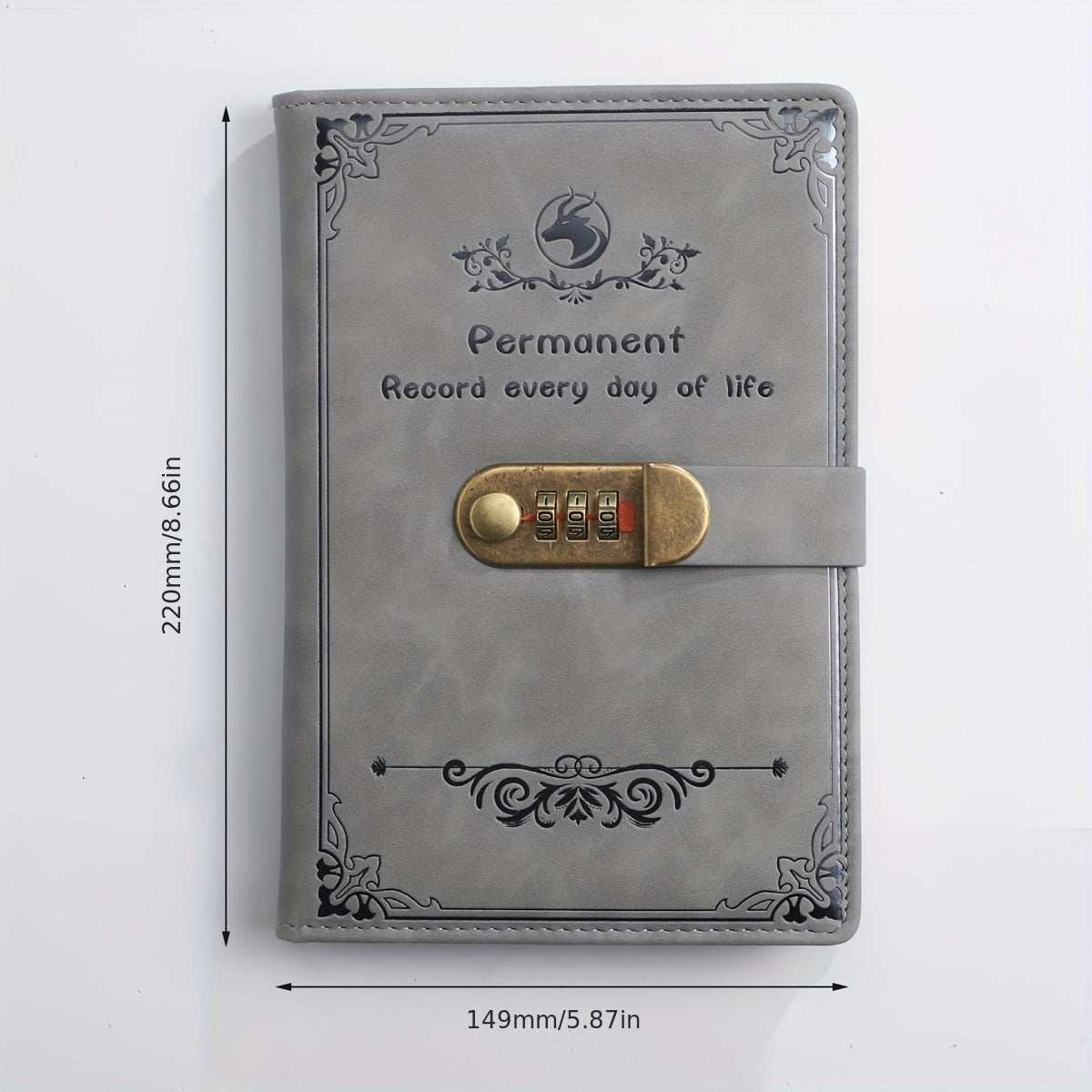 Deer Head Lock Diary Notepad Stationery Notebook