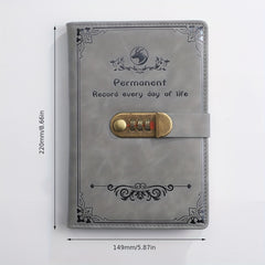 Deer Head Lock Diary Notepad Stationery Notebook