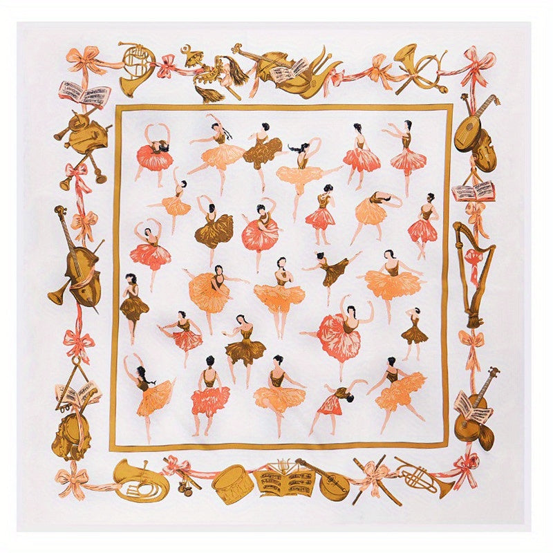 Ballet Pattern Bandana Silk Tube Top Shawl Scarf