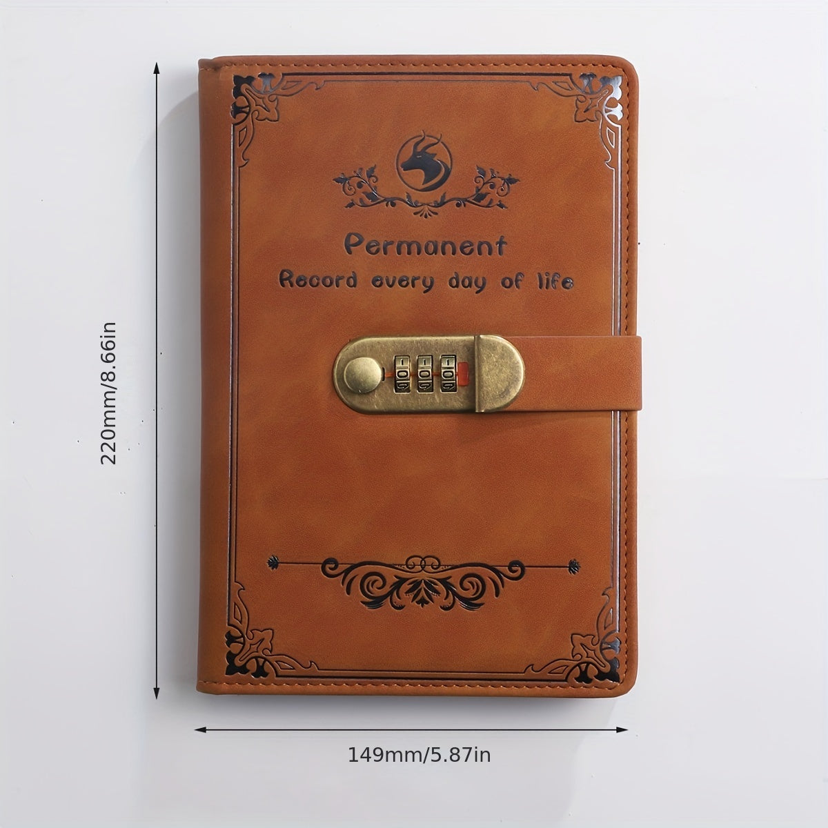 Deer Head Lock Diary Notepad Stationery Notebook