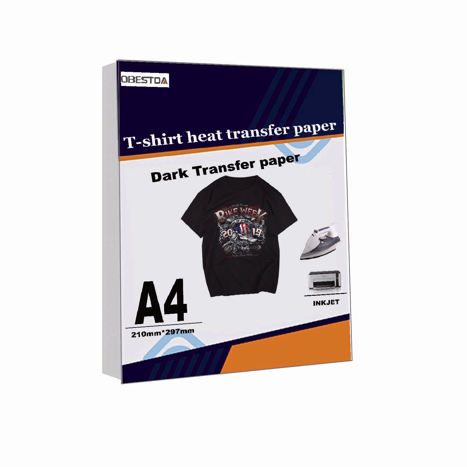 20sheets Iron On Inkjet Transfer Paper for Dark Fabrics A4 Size