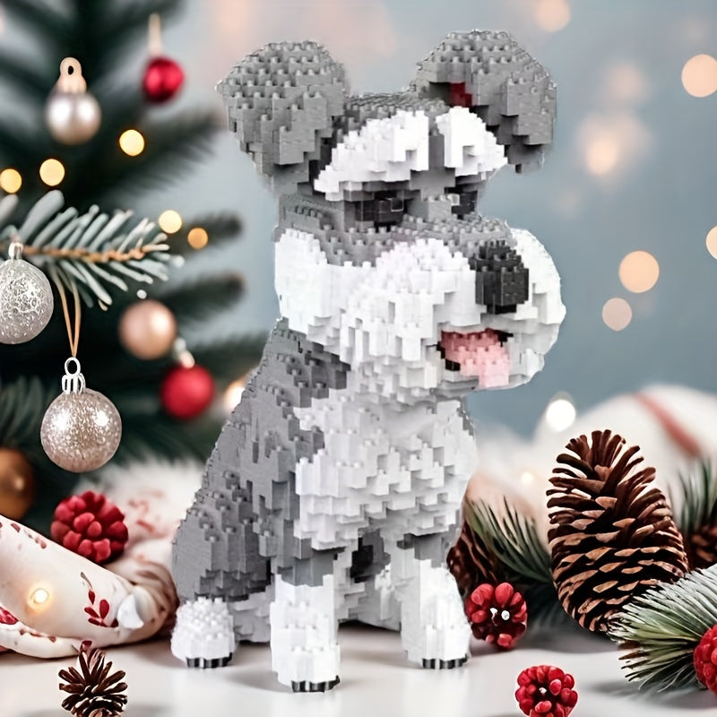 2100pcs Schnauzer Building Blocks Set for Room Decoration