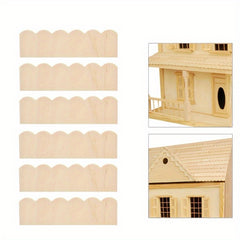 12 Pack Dollhouse Small House Roof Wooden Tiles