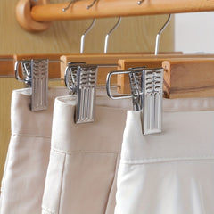 Wooden Pants Rack Underwear Clip Non-marking Pants Hanging