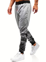 Graphic Pattern Joggers Men's Casual Loose Fit Drawstring Waist