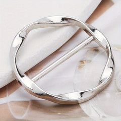 Metal Scarf Ring Clip Shawl Clips for Women Classic Hijab Metal Round Buckle