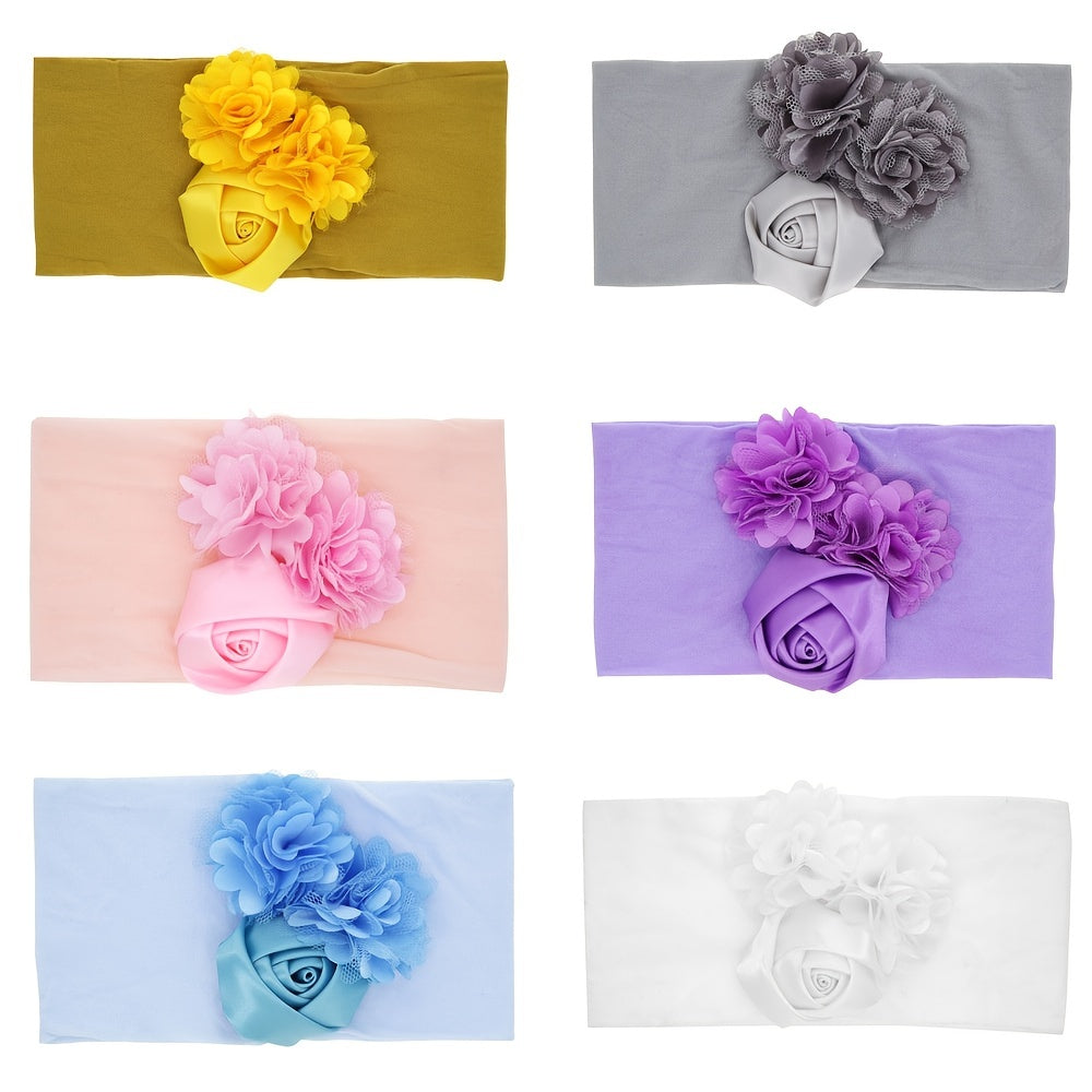 Toddler Infant Flower Headbands Elastic Hair Accessories
