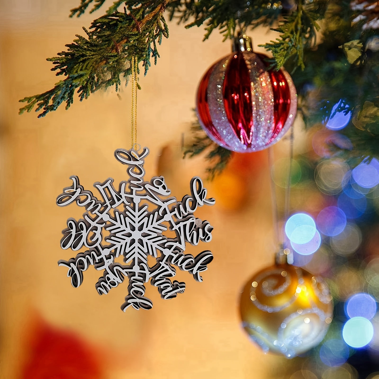 Acrylic Christmas Tree Snowflake Pendant Decoration Christmas Deer Home Decor