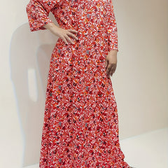 Boho Nightdress Women's Plus Allover Floral Print