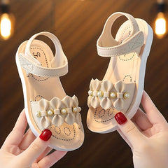 Girls Soft Sole Open Toe Sandals Hook Loop Fastener Summer