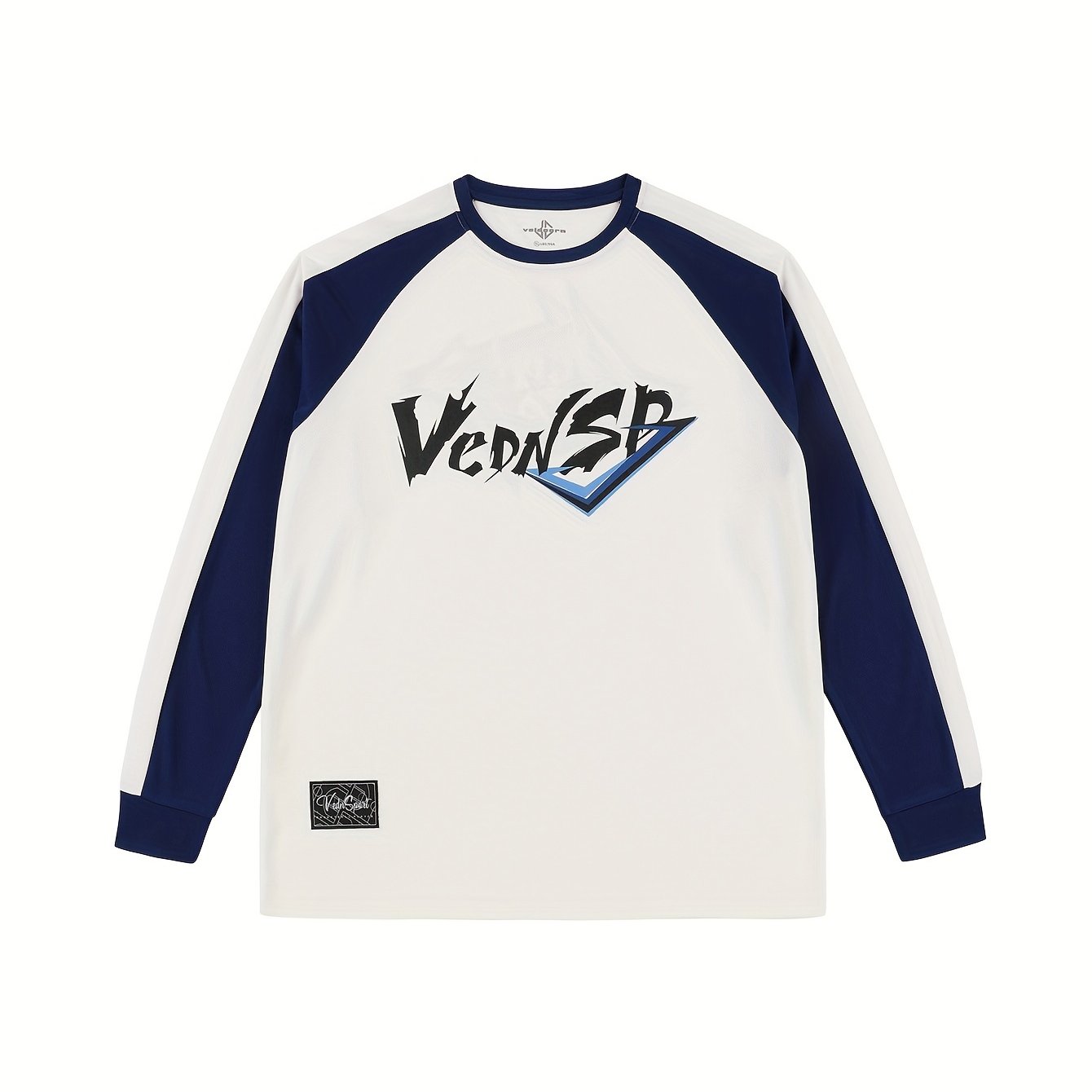 Block Pattern Print Men's Long Sleeve Active T-shirt for Spring Summer Autumn