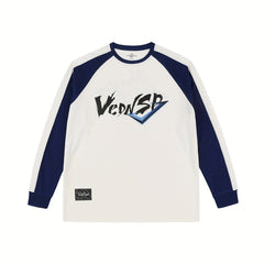 Block Pattern Print Men's Long Sleeve Active T-shirt for Spring Summer Autumn