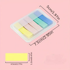 Extractable Sticky Notes, 5 Strip Label Stickers, Fluorescent Index Stickers