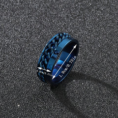 Men's Rotatable Roman Numeral Band Ring