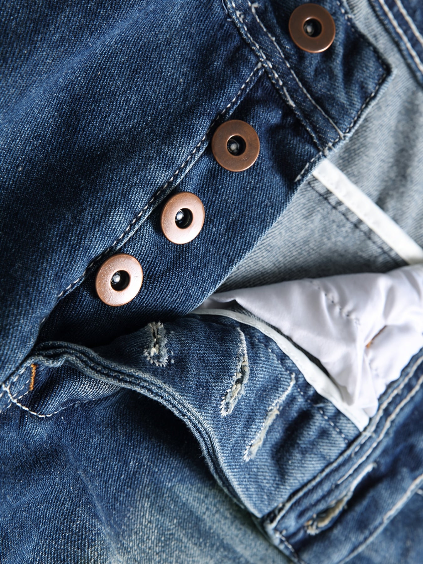Men's Vintage Ripped Distressed Slim Straight Jeans