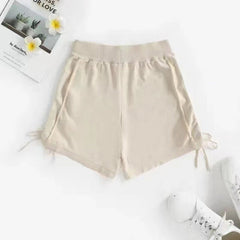 Women's Drawstring Shorts Solid Color