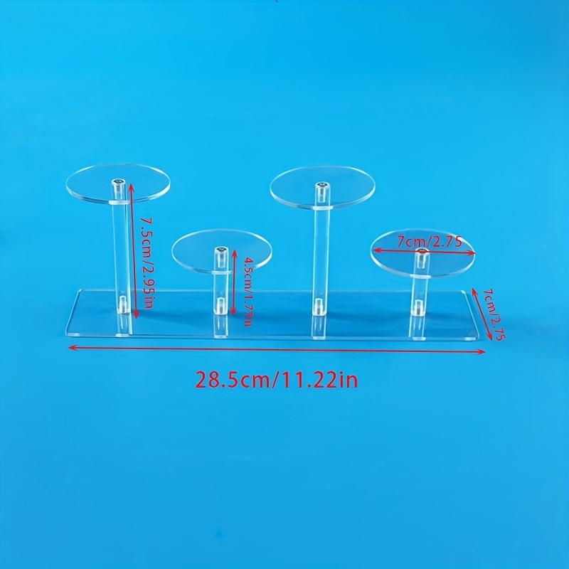 4 Tier Acrylic Display Stand for Figures Collectibles Toys Dolls Jewelry