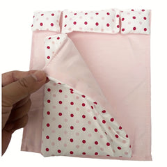 5pcs Dollhouse Bedding Set Quilt Sheets Pillow Covers & Pillows DIY Decor