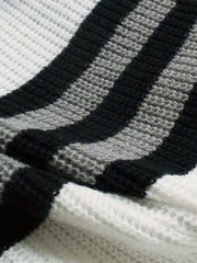 Colorblock Stripe Print Cardigan