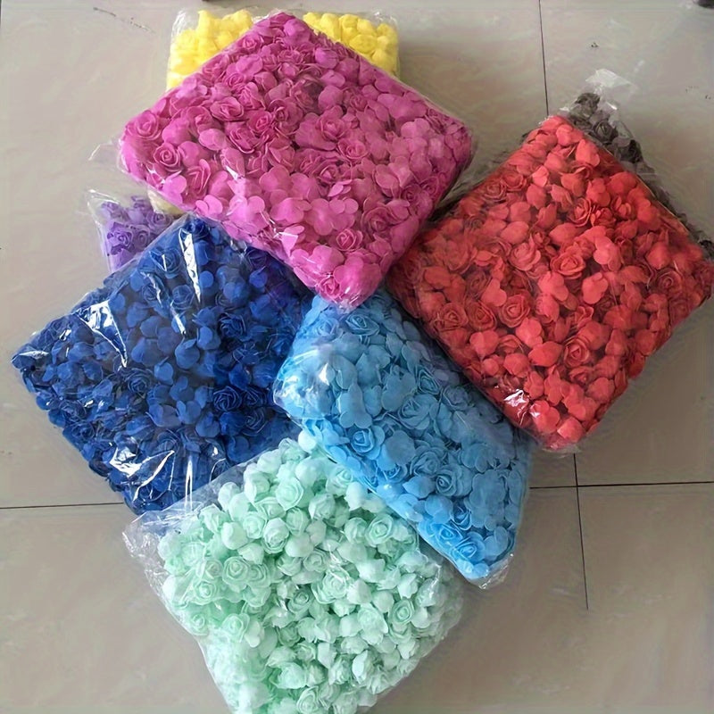 500pcs Mini PE Foam Rose Flowers Artificial DIY Wedding Party Gift