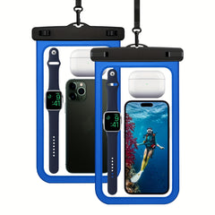 IPX8 Waterproof Bag for Large Phones, PVC Touch Screen Storage
