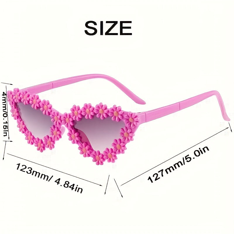 High Definition Sunglasses for Girls with Flowers UV Protection