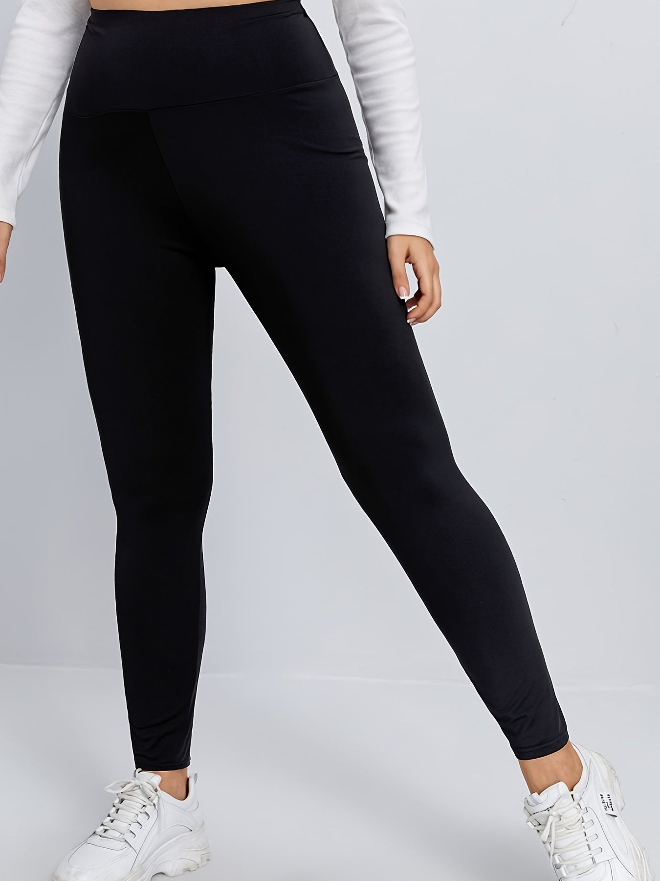 Solid High Rise Yoga Leggings