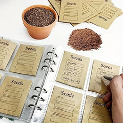 Seed Organizer Storage with 20 Self Sealing Envelopes 200 Pockets