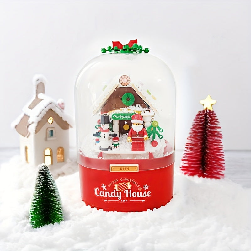 Santa Music Box Building Blocks No Batteries Xmas Birthday